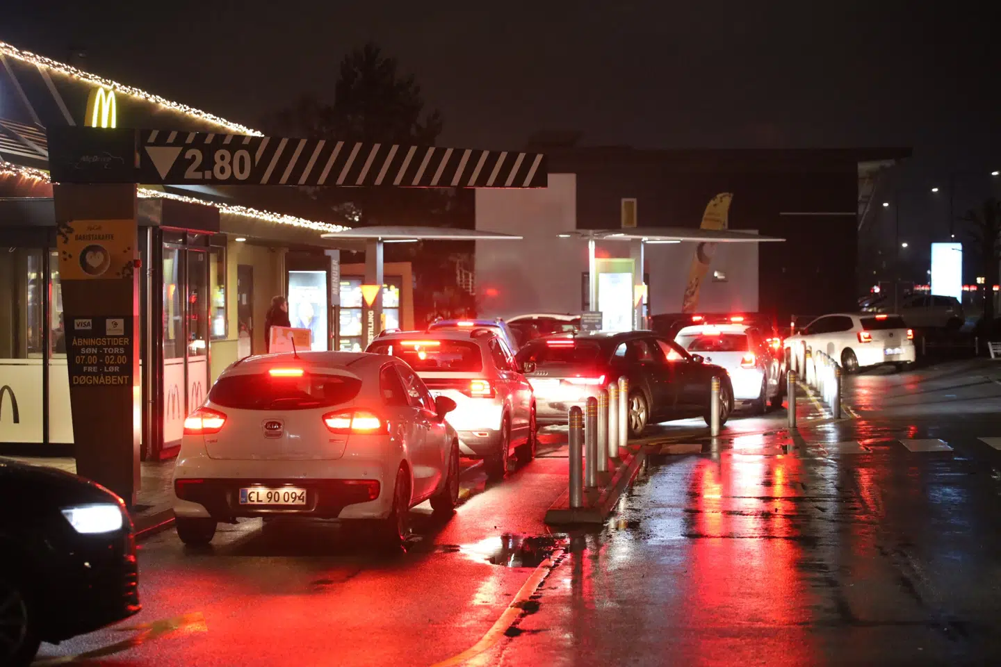Kø til McDonald's i Kolding.