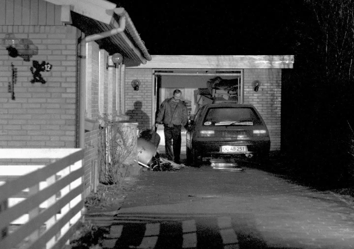 Undersøgelsesarbejdet i Karsten Kristensens hjem i 1992 blev blandt andet taget op igen, da Bente Gurli Kristensen 10 år efter eksmandens drab igen kom i politiets søgelys. Foto: Henning Bagger/Ritzau Scanpix