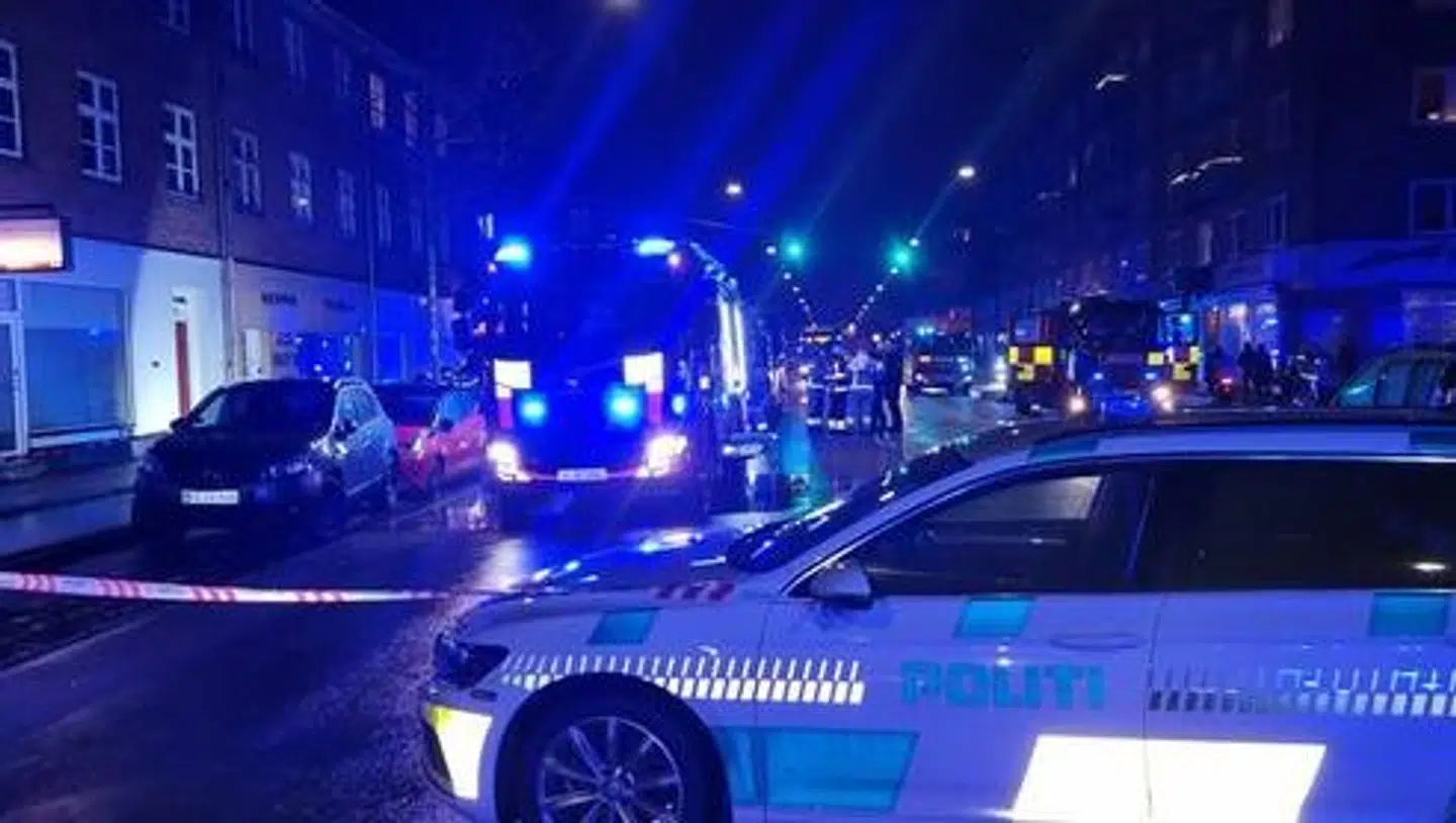 Amagerbrogade torsdag aften. Foto: Presse-fotos.dk