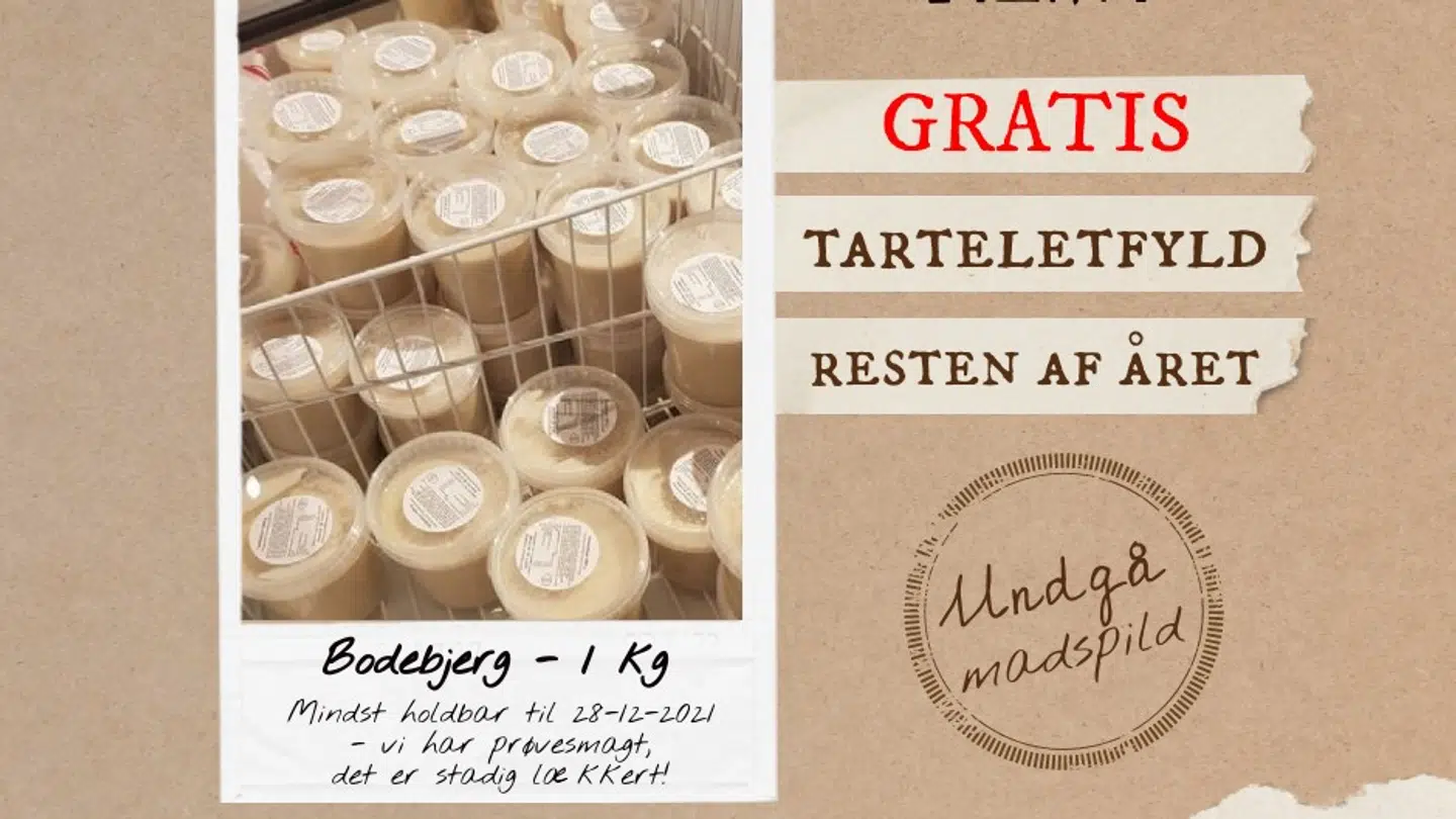 WeFood i Aalborg delte gratis tarteletfyld ud fra Bodebjerg.