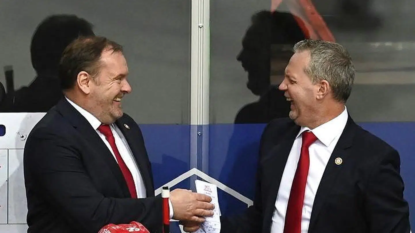 Smil og glade dage hos Heinz Ehlers og Jens Nielsen, hhv. dansk landstræner og ass.træner for under den historiske OL-kval.