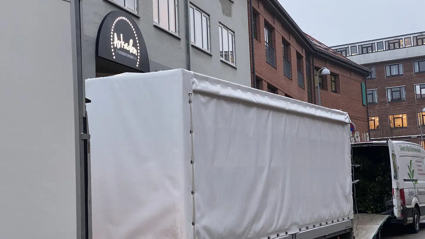 De sidste spor af madmarkedet Arkaden er væk inden nytår. Foto: Jeppe Kanstrup