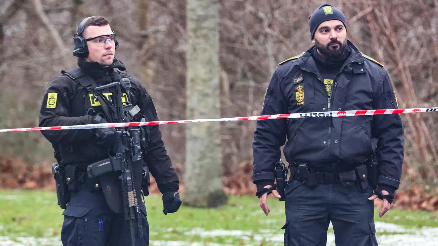 Politiet var massivt til stede, kort efter skyderiet fandt sted.