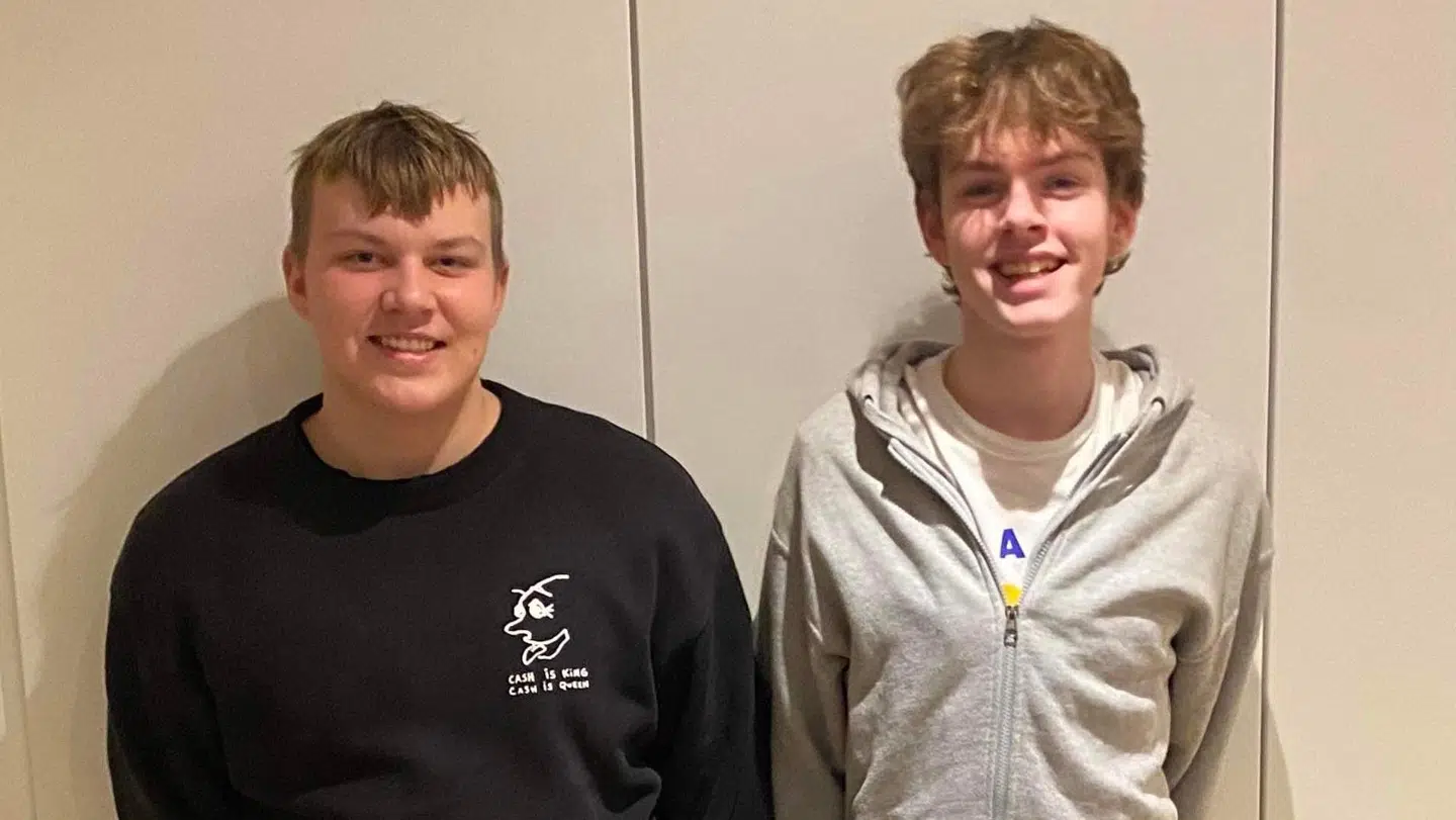 Tobias Jessen (tv.) og Rasmus Thomsen ydede en heltemodig indsats tirsdag eftermiddag.