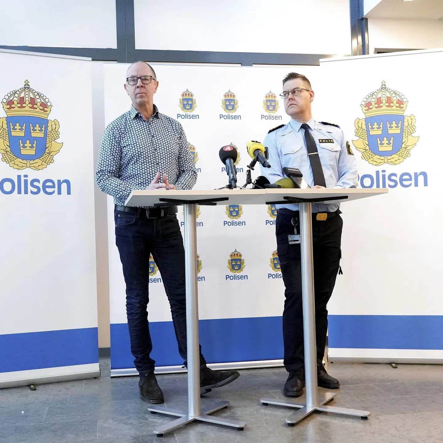 Claes-Arne Hermansson og Jimmy Arkenheim fra Malmøs Politi holdt pressemøde om drabet.