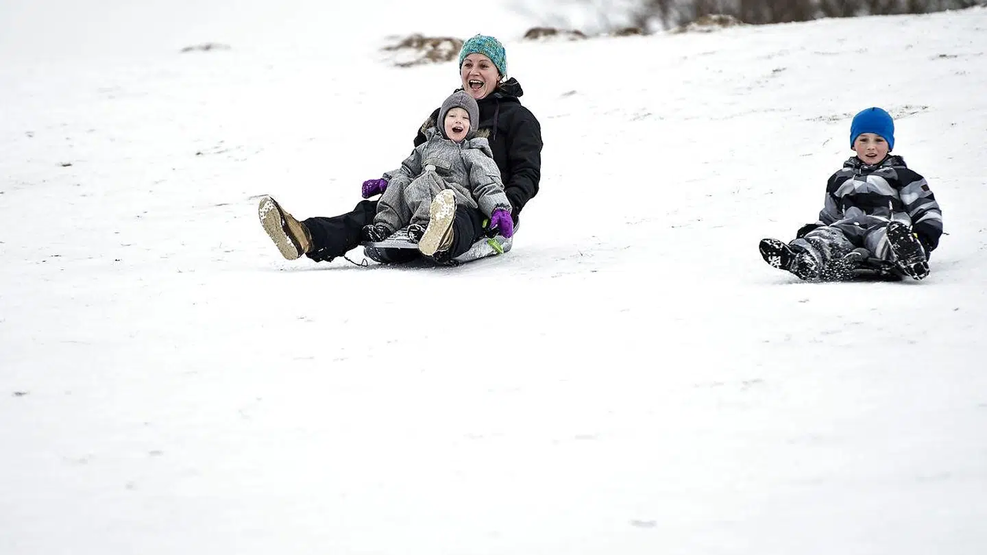 Det var emget tæt på, at vi over det meste af Danmark kunne finde kælken frem til jul.