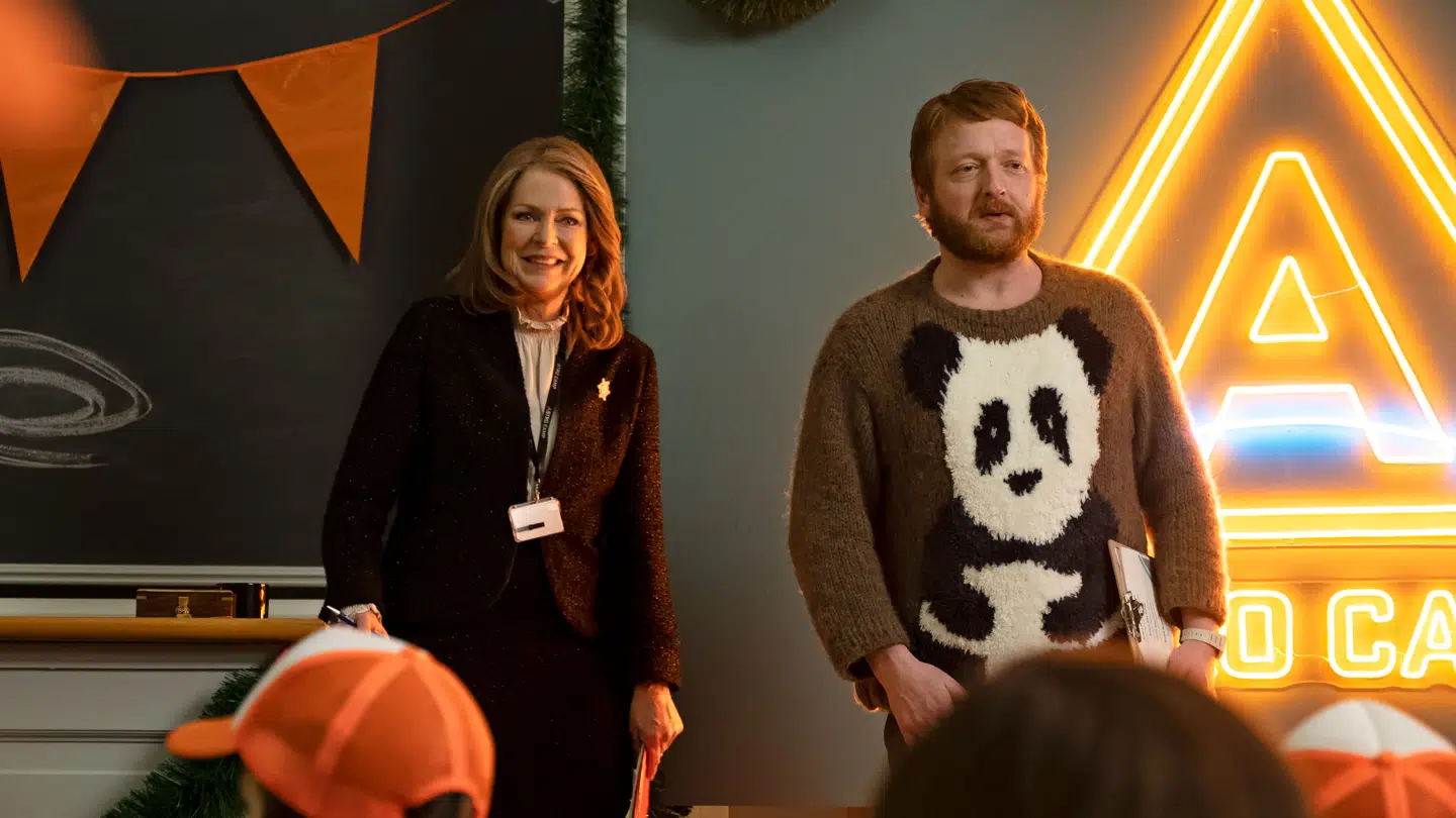Søs Egelind og Martin Greis-Rosenthal som Bolette-Henriette og Panda-Søren.