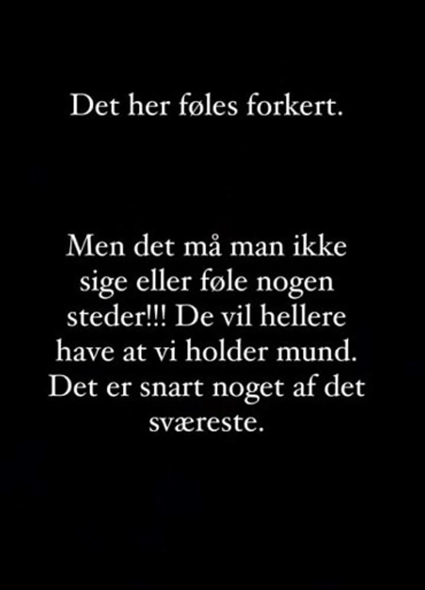 Den tredje story på Medinas Instagram.