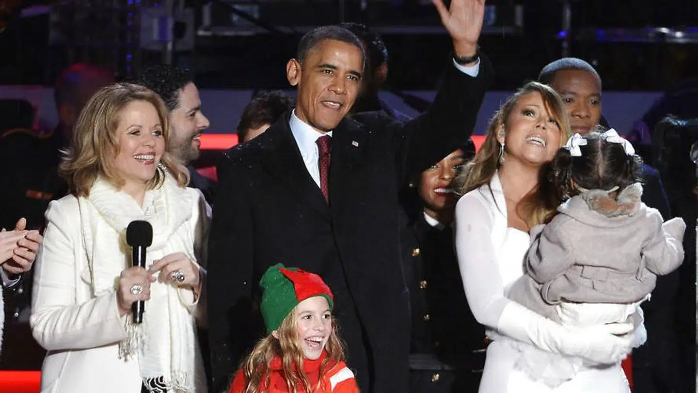 Mariah Carey ved en lystændingsceremoni i 2013.