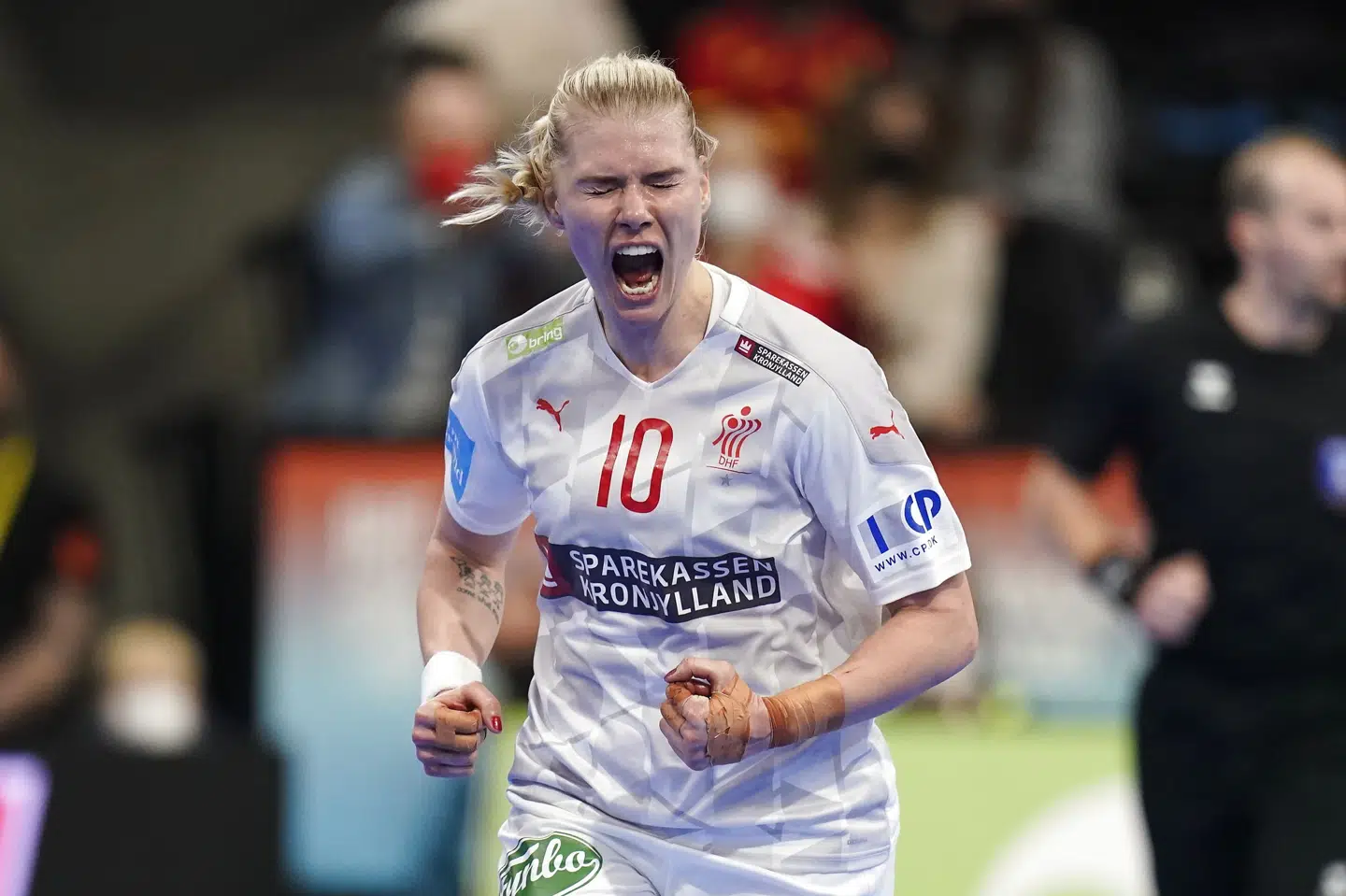 Kathrine Heindahl og de danske håndboldkvinder slog Spanien i søndagens bronzekamp. Liselotte Sabroe/Ritzau Scanpix