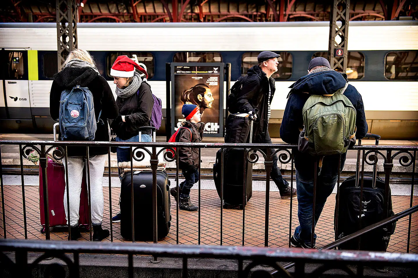 juletrafik på Københavns Hovedbanegård den 23. december 2016.