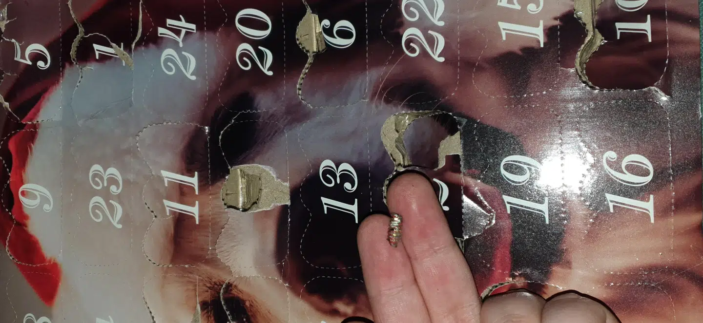 Det var denne skrue, der gemte sig i Avalons julekaldenderlåge.