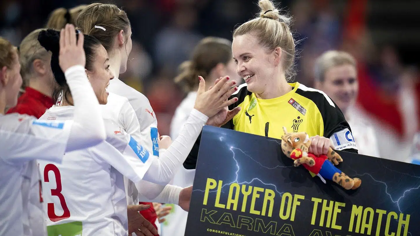 Sandra Toft blev 'kampens spiller' mod Brasilien.