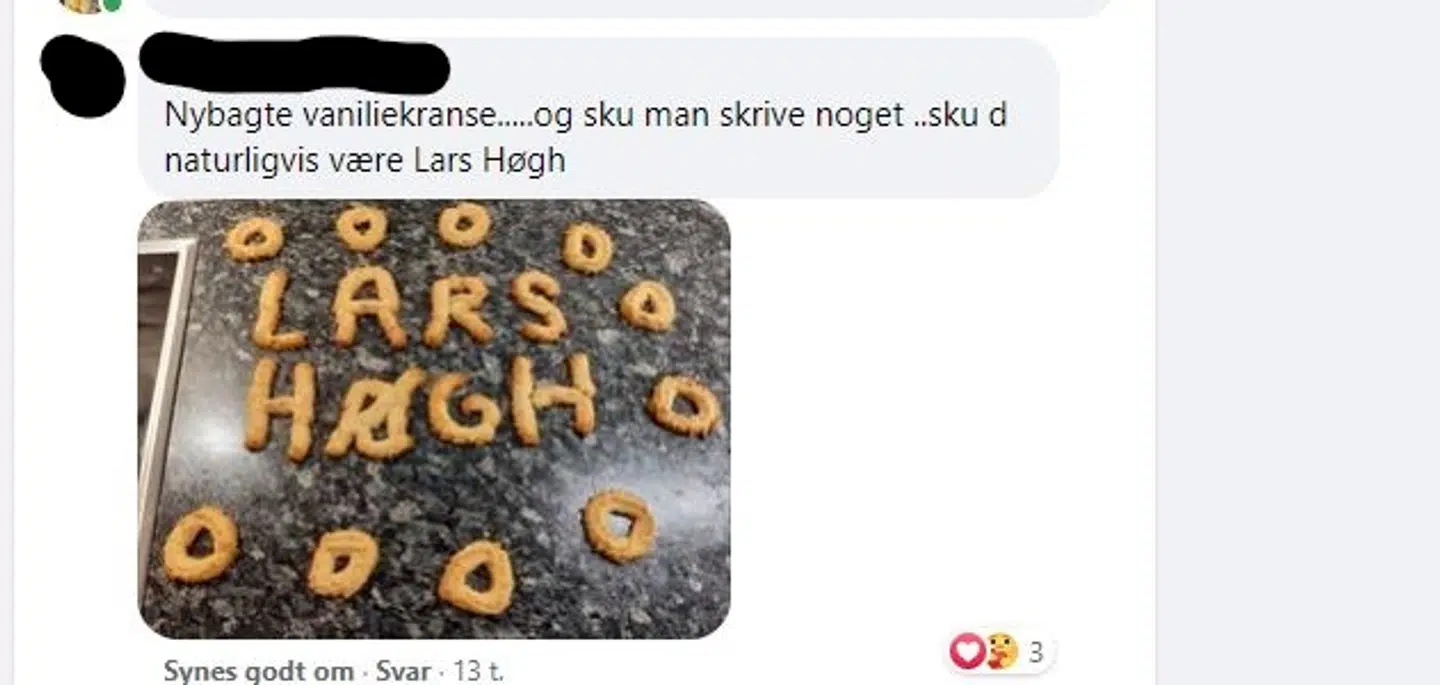 Folk holder meget af den tidligere målmand Lars Høgh, som nu er gået bort. Så meget, at tanken om ham er med i julebagerierne, kan man se på facebook.