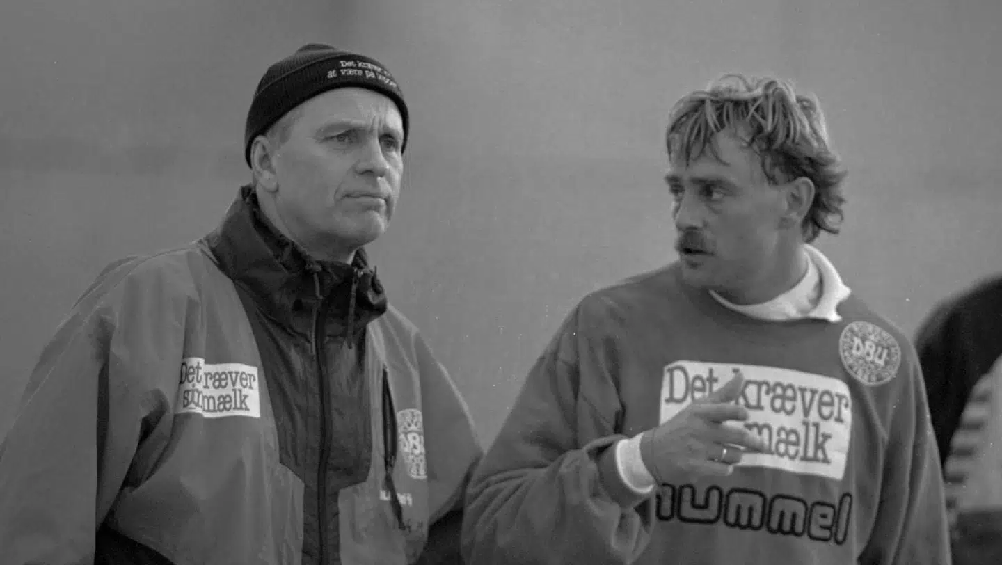 Richard Møller Nielsen og Lars Høgh under en landsholdssamling i 1995.