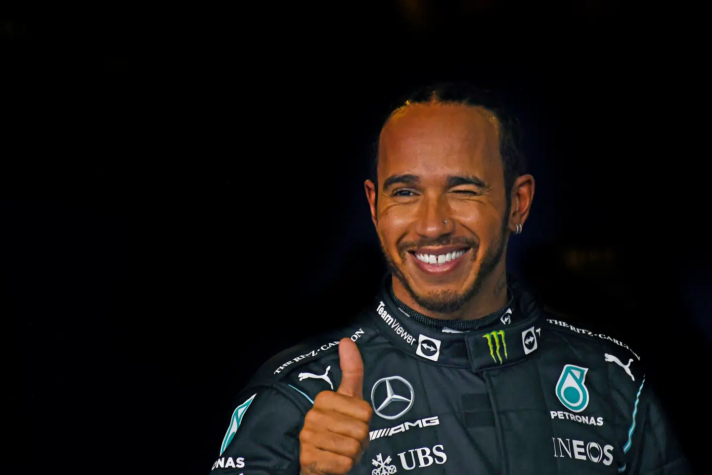 Lewis Hamilton (Mercedes) var trods det klare nederlag til Verstappen optimistisk efter kvalifikationen.