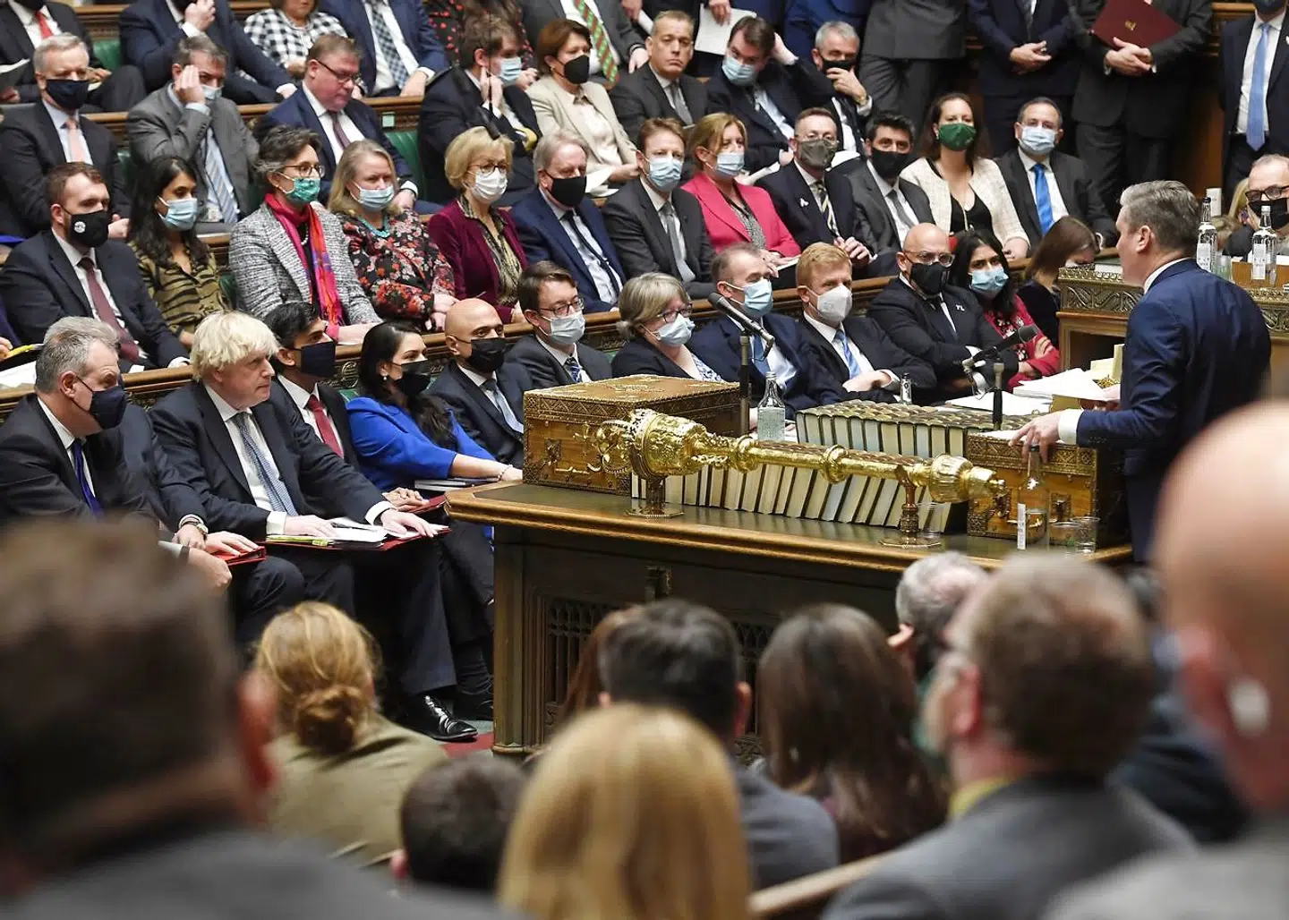 Labours leder, Keir Starmer, har langet hårdt ud efter Boris Johnson efter julefesten.