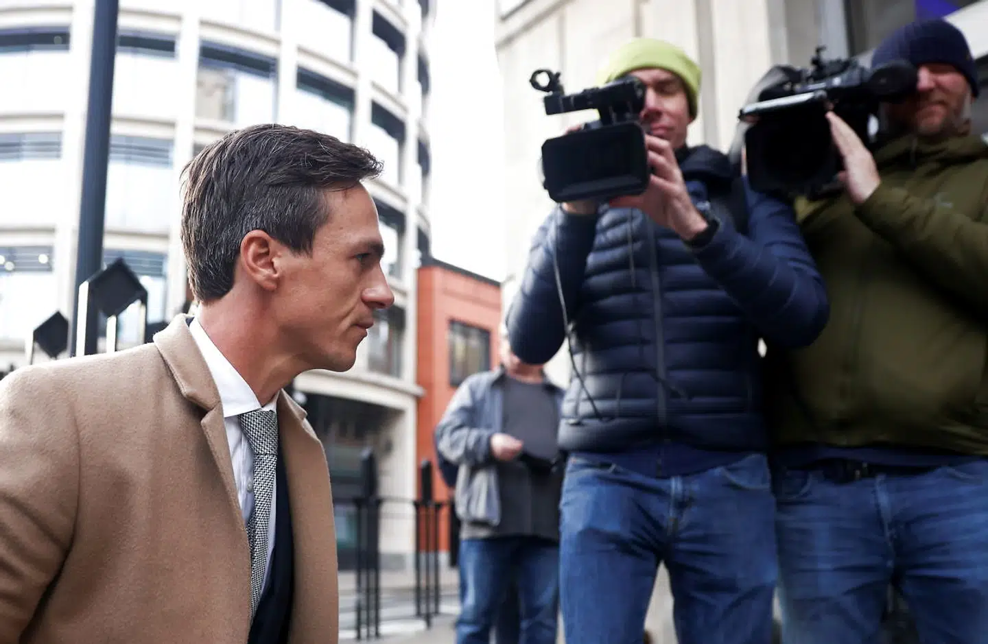 Danish golfer Thorbjorn Olesen arrives at Aldersgate House Crown Court in London, Britain, December 8, 2021. REUTERS/Tom Nicholson