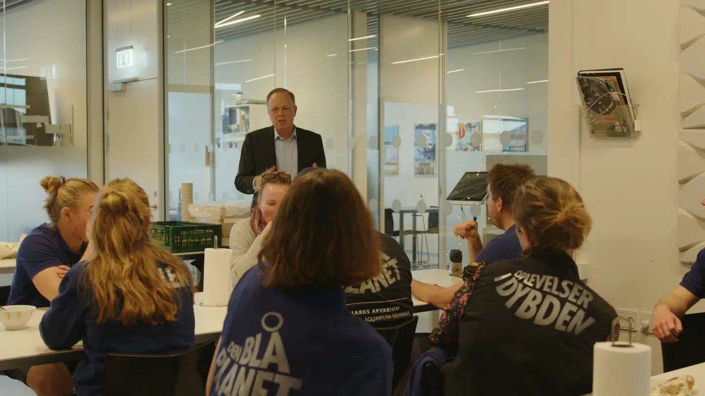 Der var kage til alle medarbejderne efter dagens glædelige nyhed. Foto: Den Blå Planet