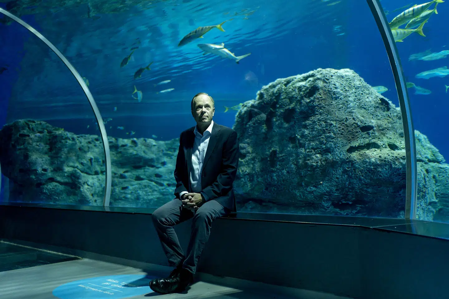 Jon Diderichsen, der er adm. direktør for Den Blå Planet, ser lysere på fremtiden, efter at akvariet har fået et ekstraordinært tilskud næste år med finanslovaftalen. Mathias Svold/Ritzau Scanpix