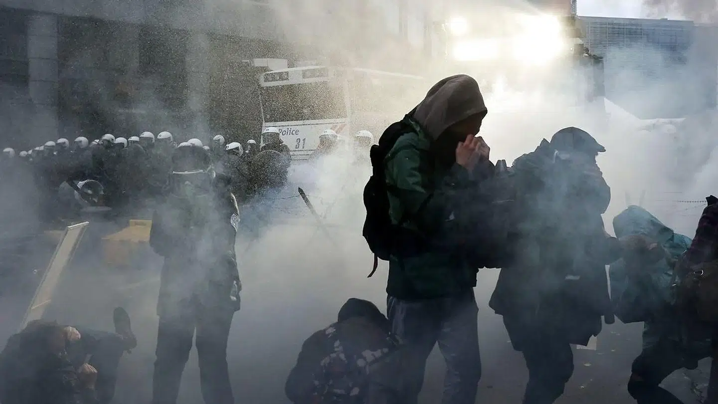 Coronademonstration i Belgien 5. demember 2021.