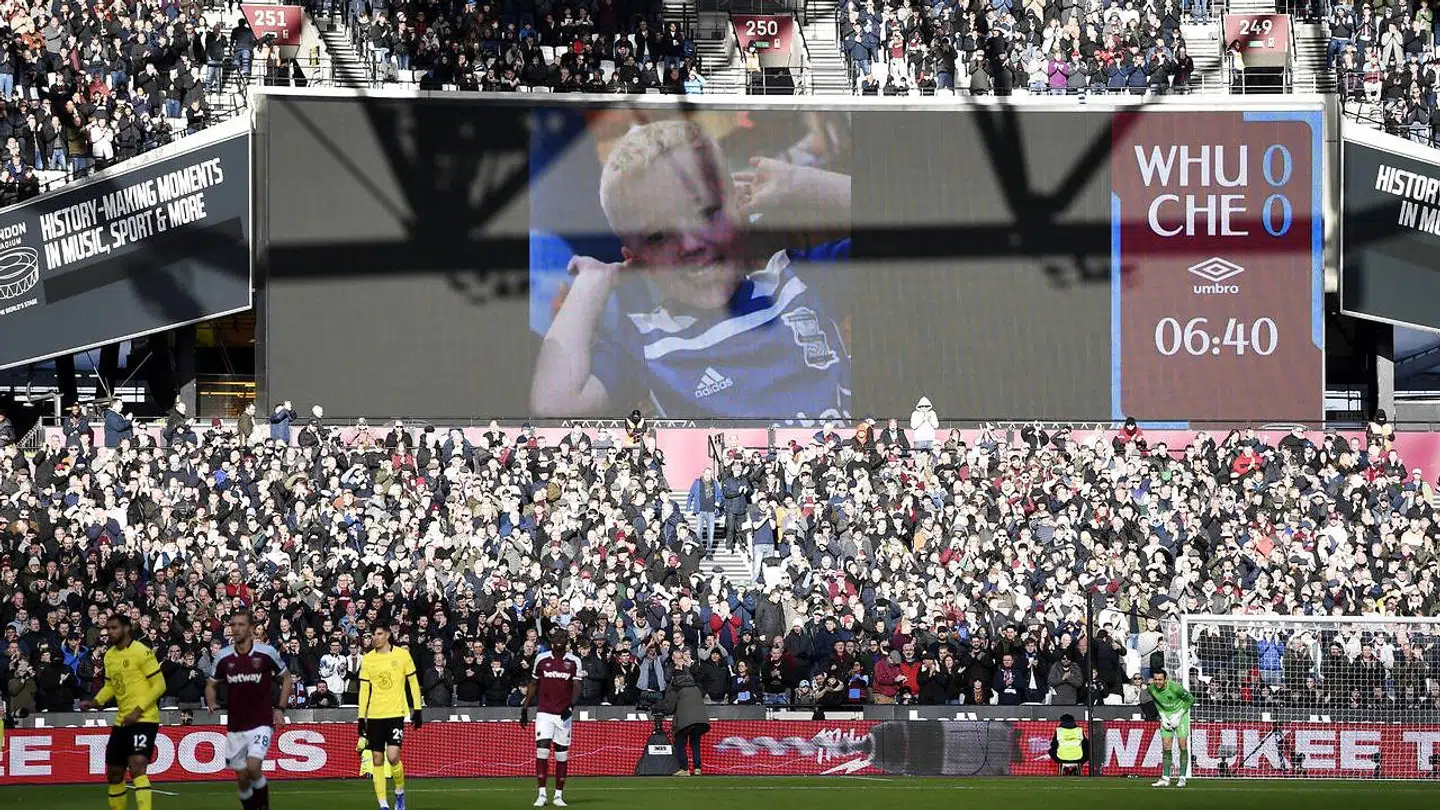 Sådan så det ud, da West Ham mødte Chelsea i London.