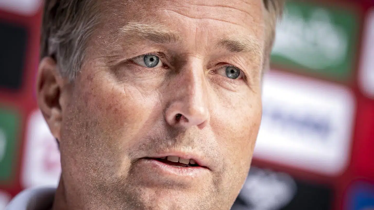 Landstræner Kasper Hjulmand holder pressemøde med landsholdsudtagelser for herrelandsholdets VM kval-kampe mod Skotland, Færøerne og Israel i Parken, tirsdag den 24. august 2021.. (Foto: Mads Claus Rasmussen/Ritzau Scanpix)