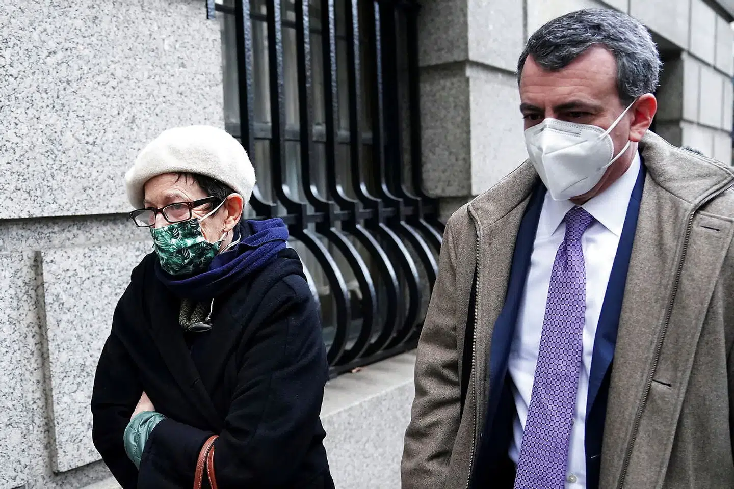 Isabel Maxwell, sister of Ghislaine Maxwell, arrives at court during the fourth day of the Ghislaine Maxwell trial in the Manhattan borough of New York City, New York, U.S., December 2, 2021. REUTERS/Carlo Allegri
