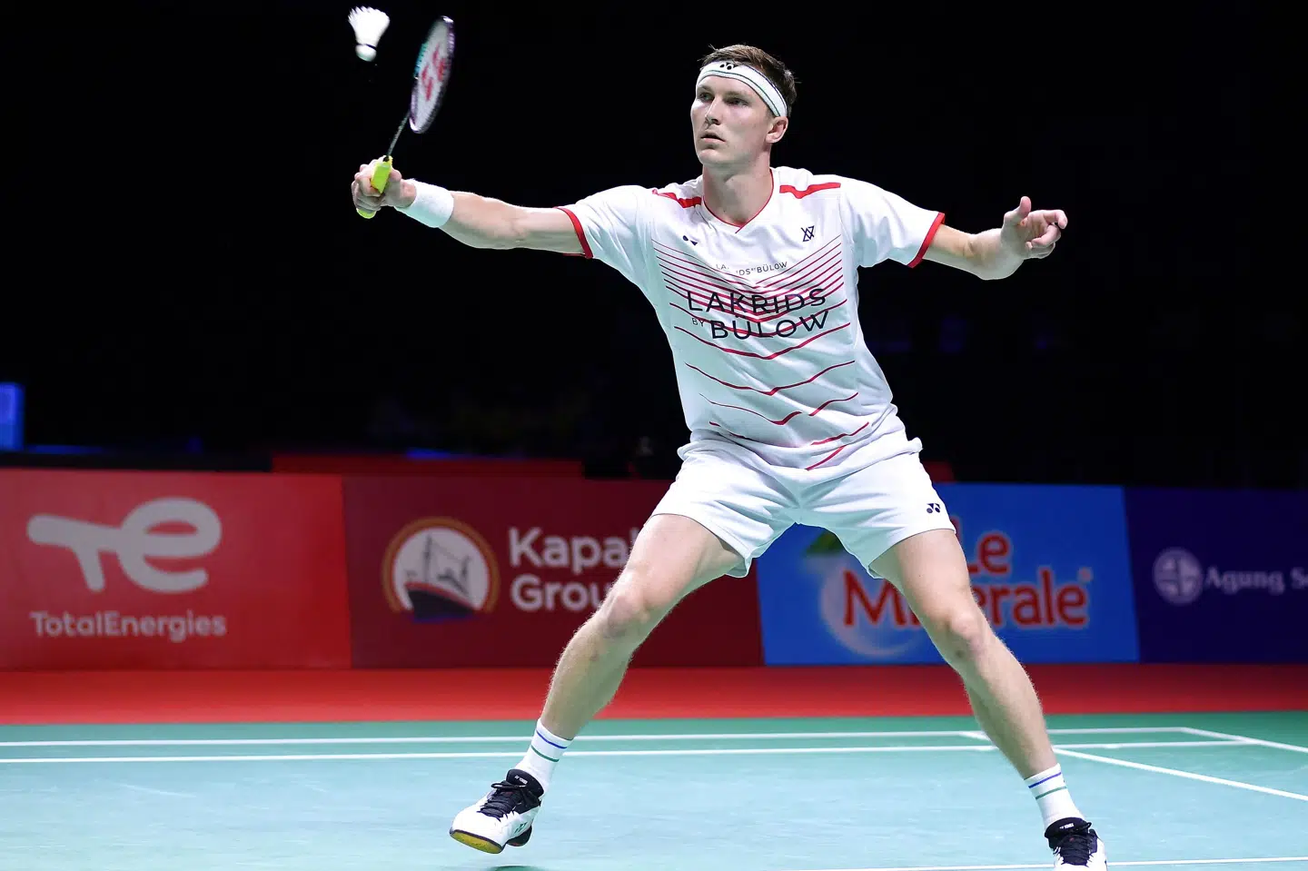 Viktor Axelsen vandt klart over Lakshya Sen. Indonesian Badminton Association/Ritzau Scanpix