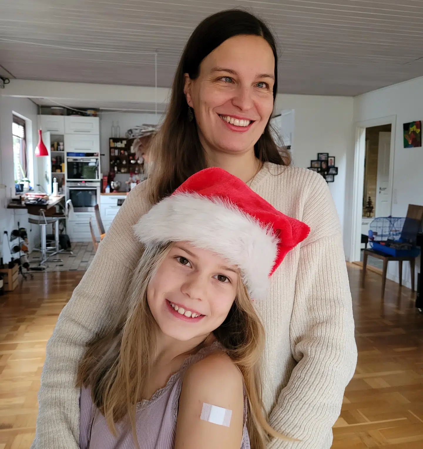 Xenia sammen med sin mor, Janne Stilund Nielsen