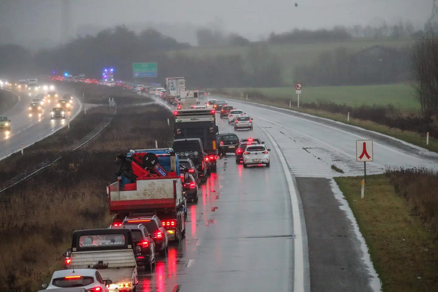 Et andet sted på Vestmotorvejen har der også været et uheld.