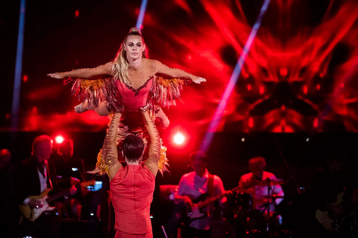 Pernille Blume og Morten Kjeldgaard, Freeestyle, "Ashes (Steve Aoki Deadpool Remix)" - Céline Dion. Vild med Dans Finale, sæson 18, program 12 på TV2 fredag den 26. november 2021. (Foto: Martin Sylvest/Ritzau Scanpix 2021)