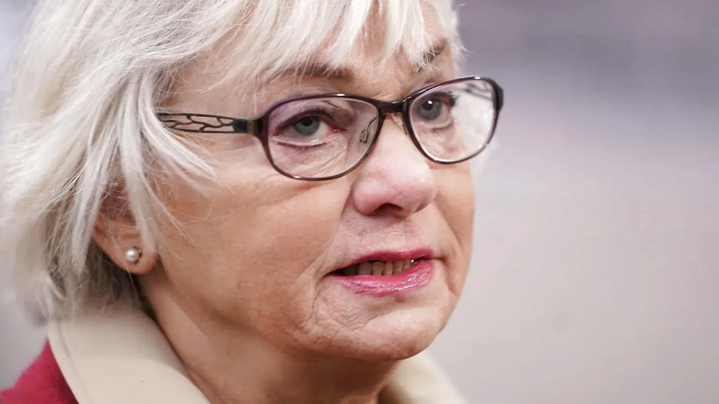 Pia Kjærsgaard fra Dansk Folkeparti ankommer. Rigsretssag mod Inger Støjberg i Eigtveds Pakhus i København, onsdag den 24. november 2021