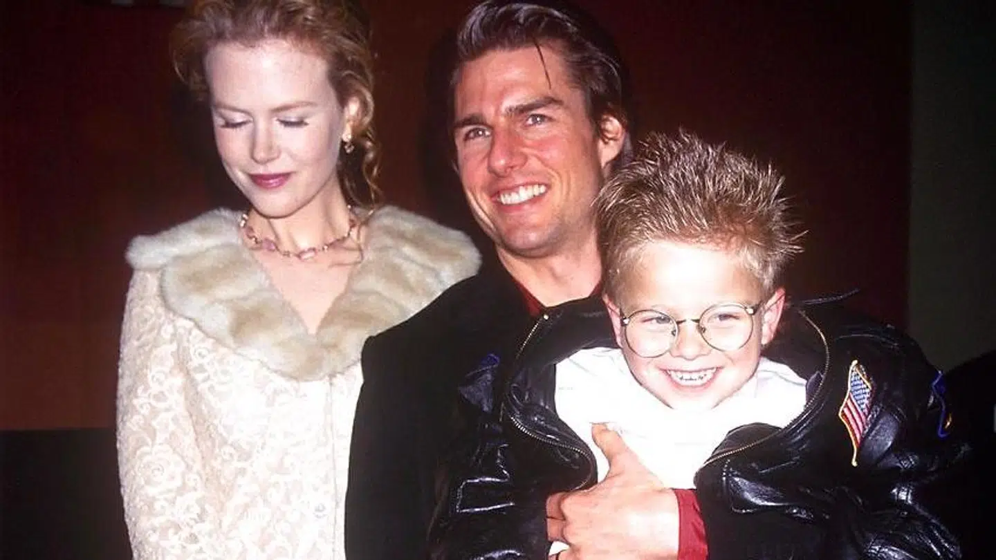 Jonathan Lipnicki til premieren på 'Jerry McGuire' sammen med Tom Cruise og Nicole Kidman.