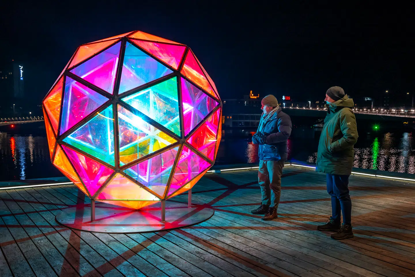 Her er et af værkerne, der ved sidste års lysfestival vakte stor begejstring.