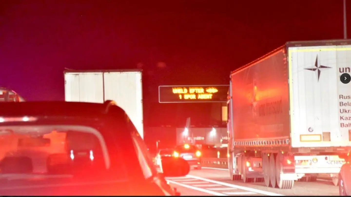 Her kan du se, hvordan der her til aften ser ud på Østjyske Motorvej fra Horsens mod Vejle mellem Hornstrup og Vejle N. Foto: presse-fotos.dk