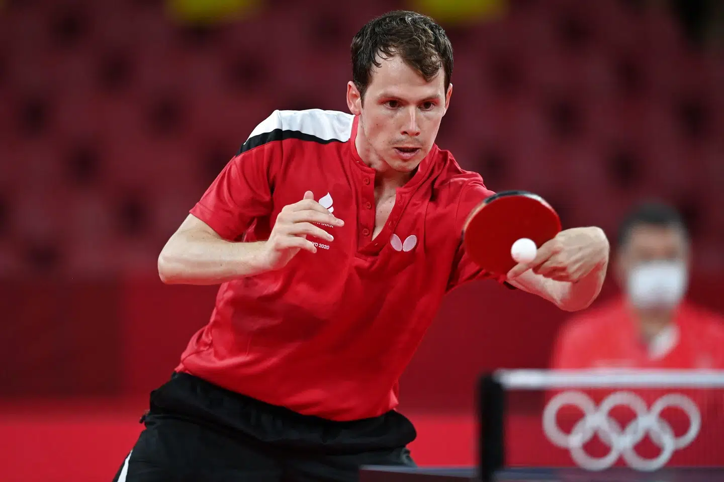 Jonathan Groth - her i aktion under OL - møder tirsdag Lam Siu-hang fra Hongkong. Jung Yeon-Je/Ritzau Scanpix