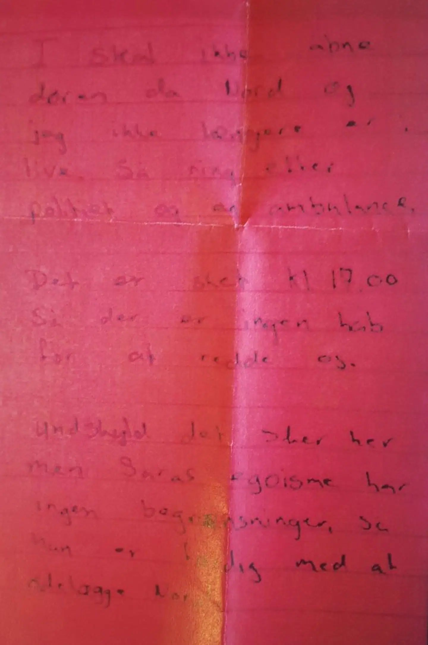 Her ses sedlen, der hang i hjemmet, hvor Nord blev fundet.