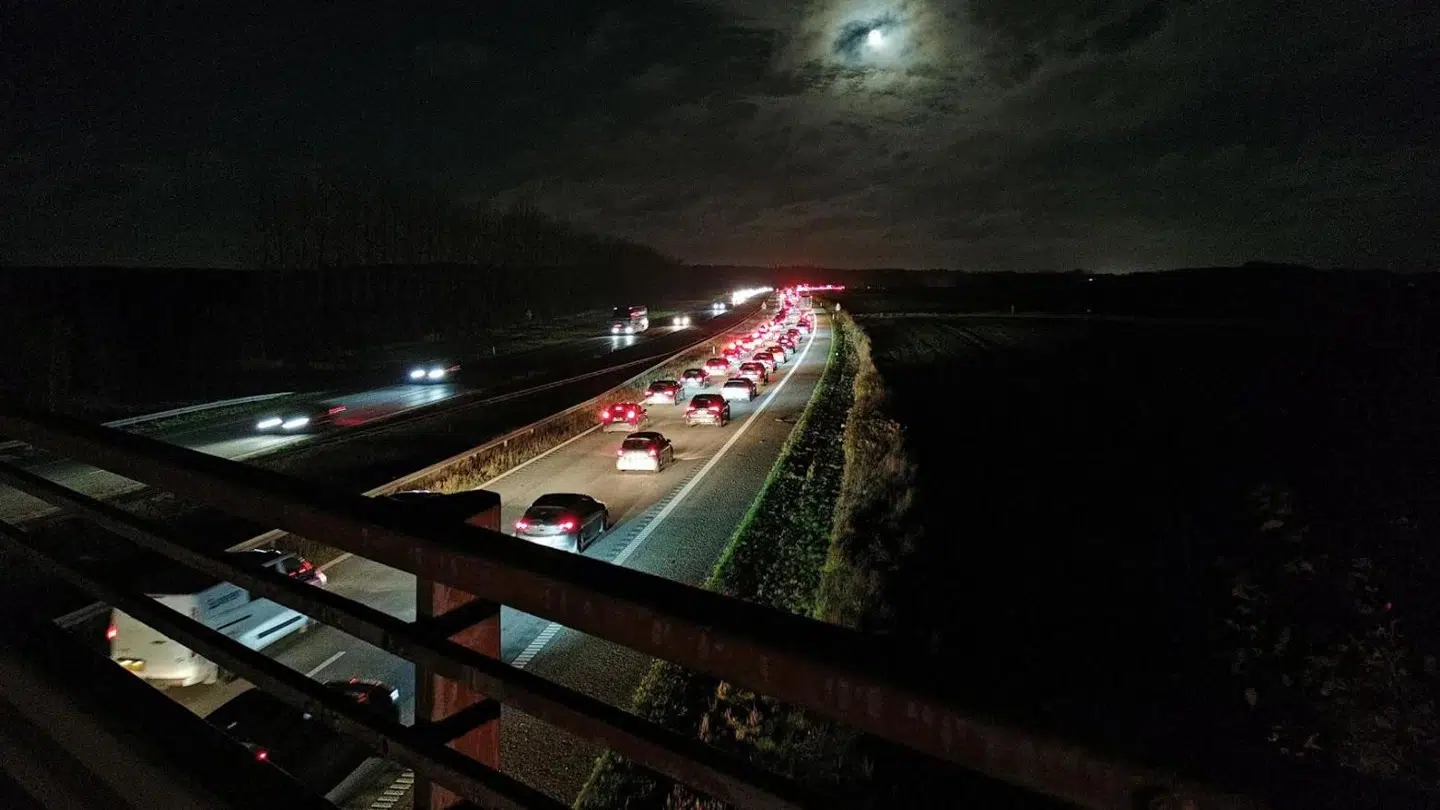 Tæt trafik på Vestmotorvejen.