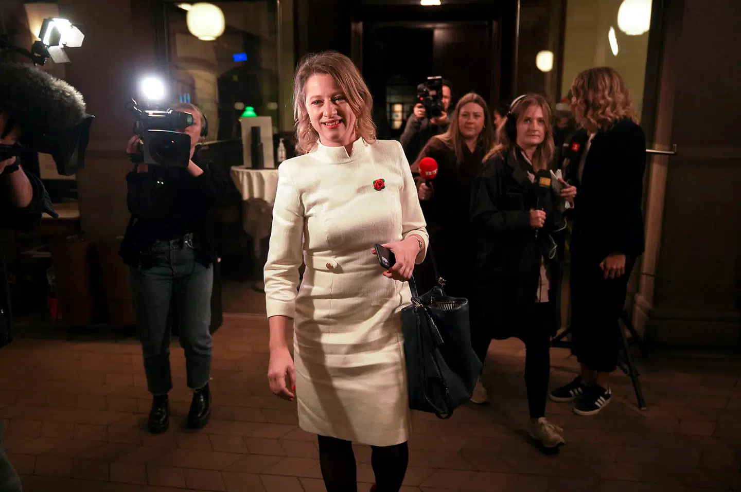 Sophie Hæstorp Andersen ankommer til Københavns Rådhus