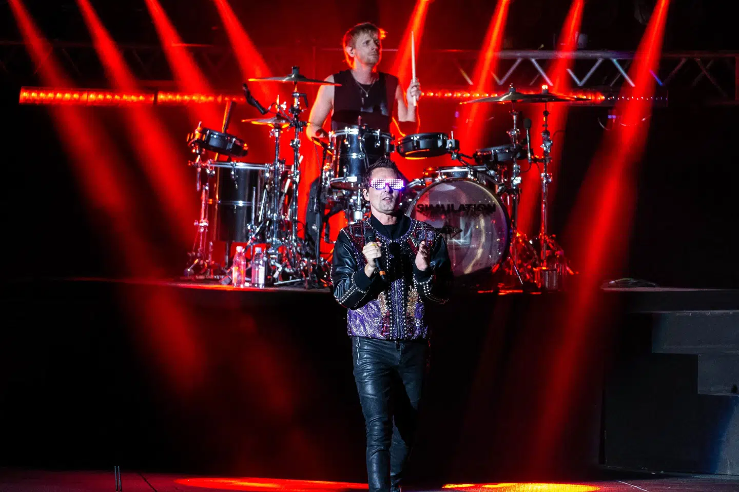 Det britiske rockband Muse har spillet i Danmark over 15 gange. Bandet spillede sin seneste koncert i Danmark den 8. september 2019 i Royal Arena. (Arkivfoto). Suzanne Cordeiro/Ritzau Scanpix