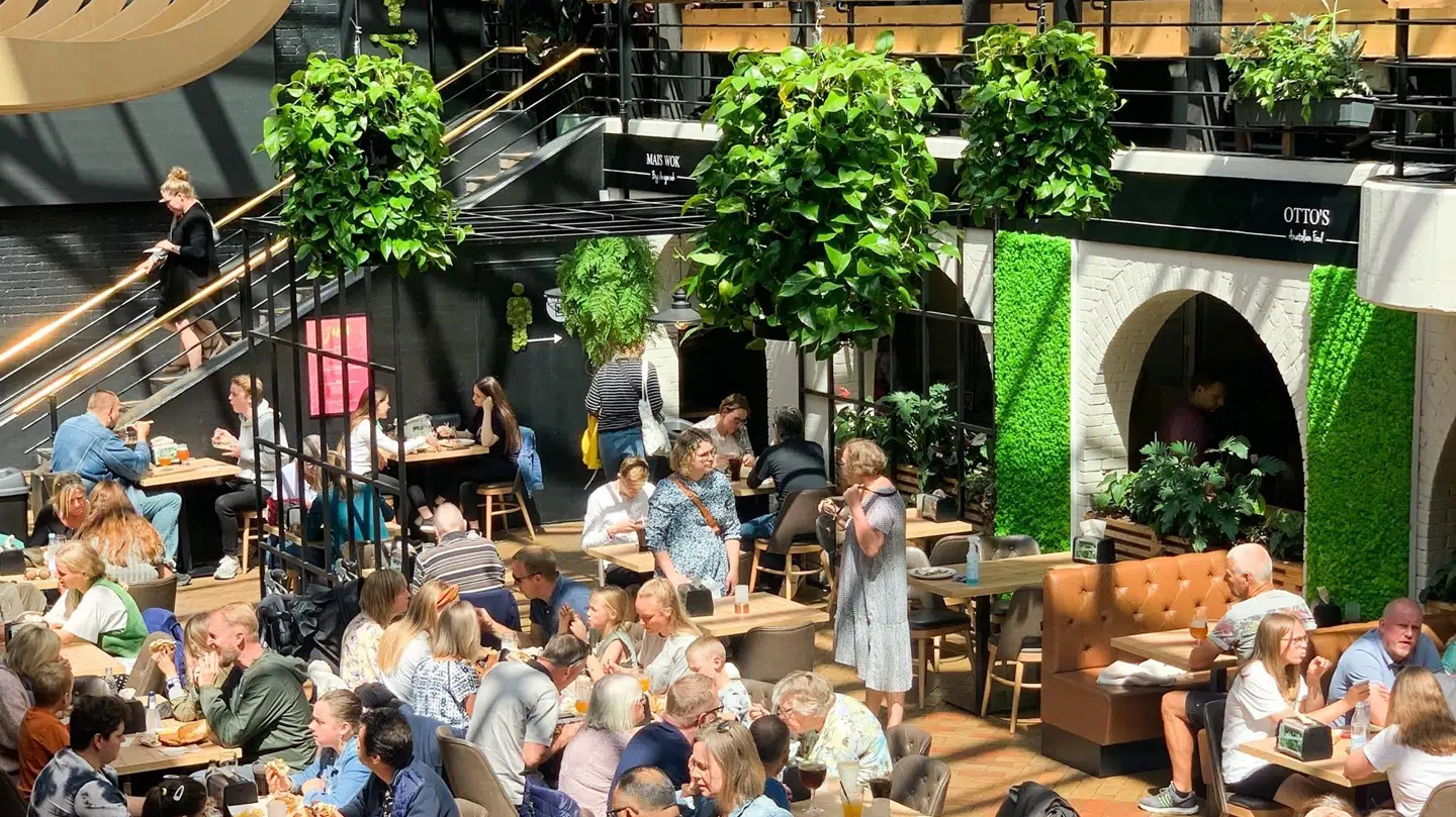 Det er slut med Arkaden Food Hall, når Arkaden fra årsskiftet overtages af barkoncernen Rekom. Foto: Arkaden Food Hall