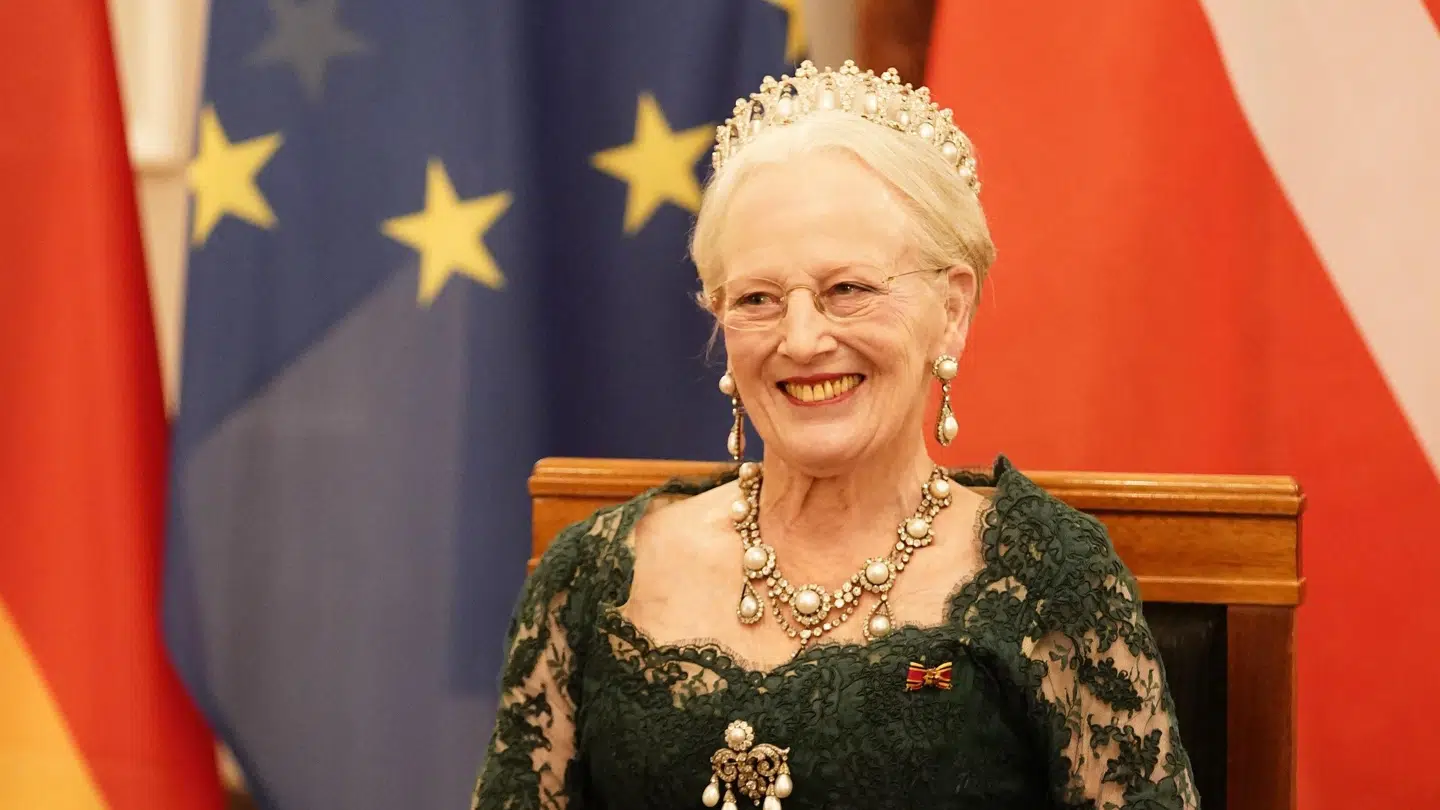 Dronning Margrethe og kronprins Frederik deltager i statsbanket på Schloss Bellevue i Berlin, onsdag den 10. november 2021.