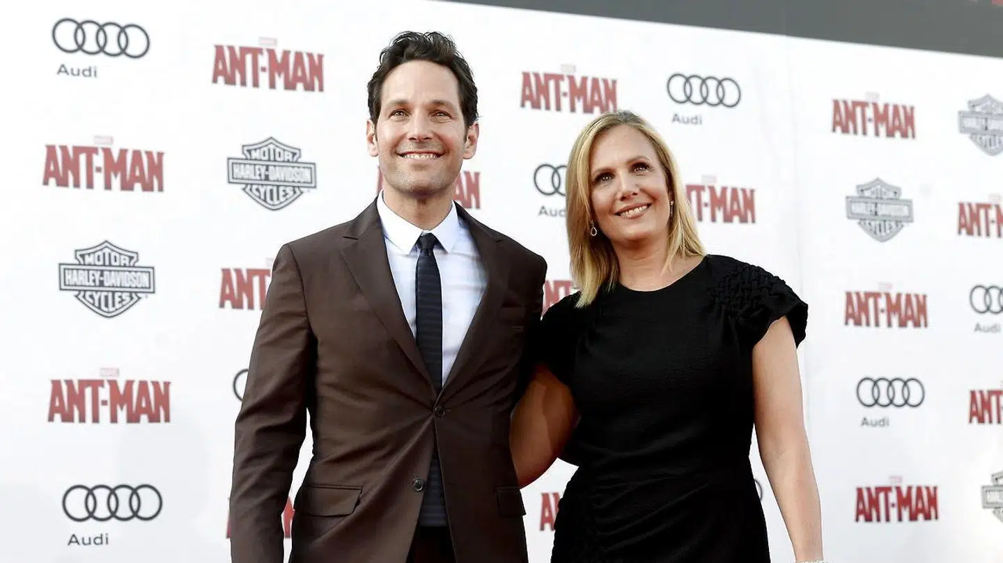 Paul Rudd og konen Julie Yaeger til premiere på hans Marvel-film 'Ant-Man' i 2015.