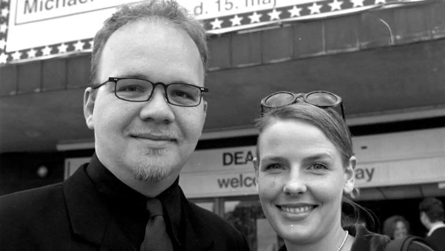Lars Hjortshøj og Tina Bilsbo til premieren på 'Dean Michael' tilbage i 1995.