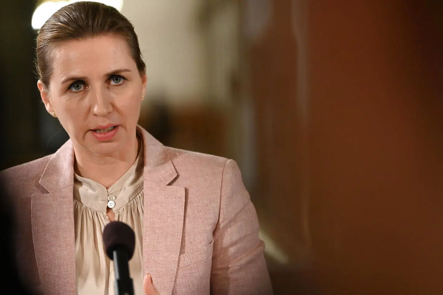 Doorstep med statsminister Mette Frederiksen (S) efter spørgetime med statsministeren i Folketingssalen på Christiansborg, tirsdag den 9. november 2021.