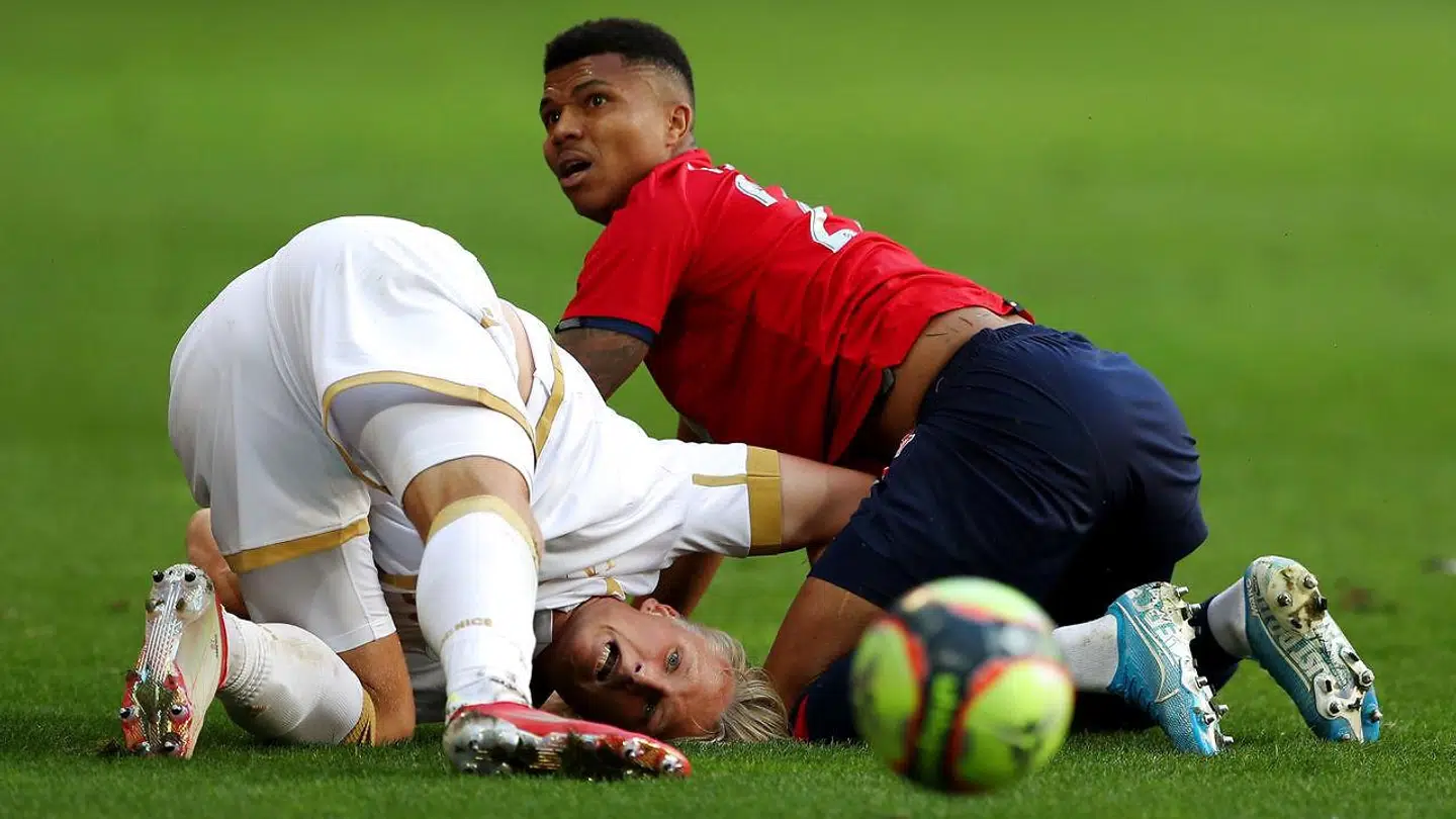 Selvom det måske ikke ser sådan ud, scorede Kasper Dolberg to mål i kampen her mod Lille. Det var 14. august, og siden da er det kun blevet til en scoring fra den 24-årige dansker.