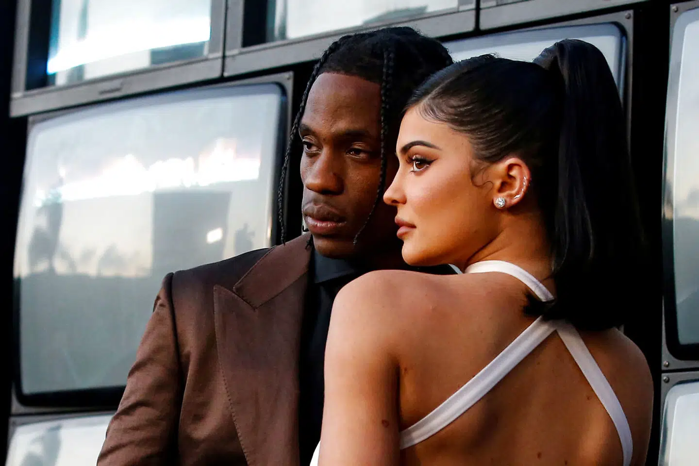 Arkivfoto af Travis Scott og Kylie Jenner.