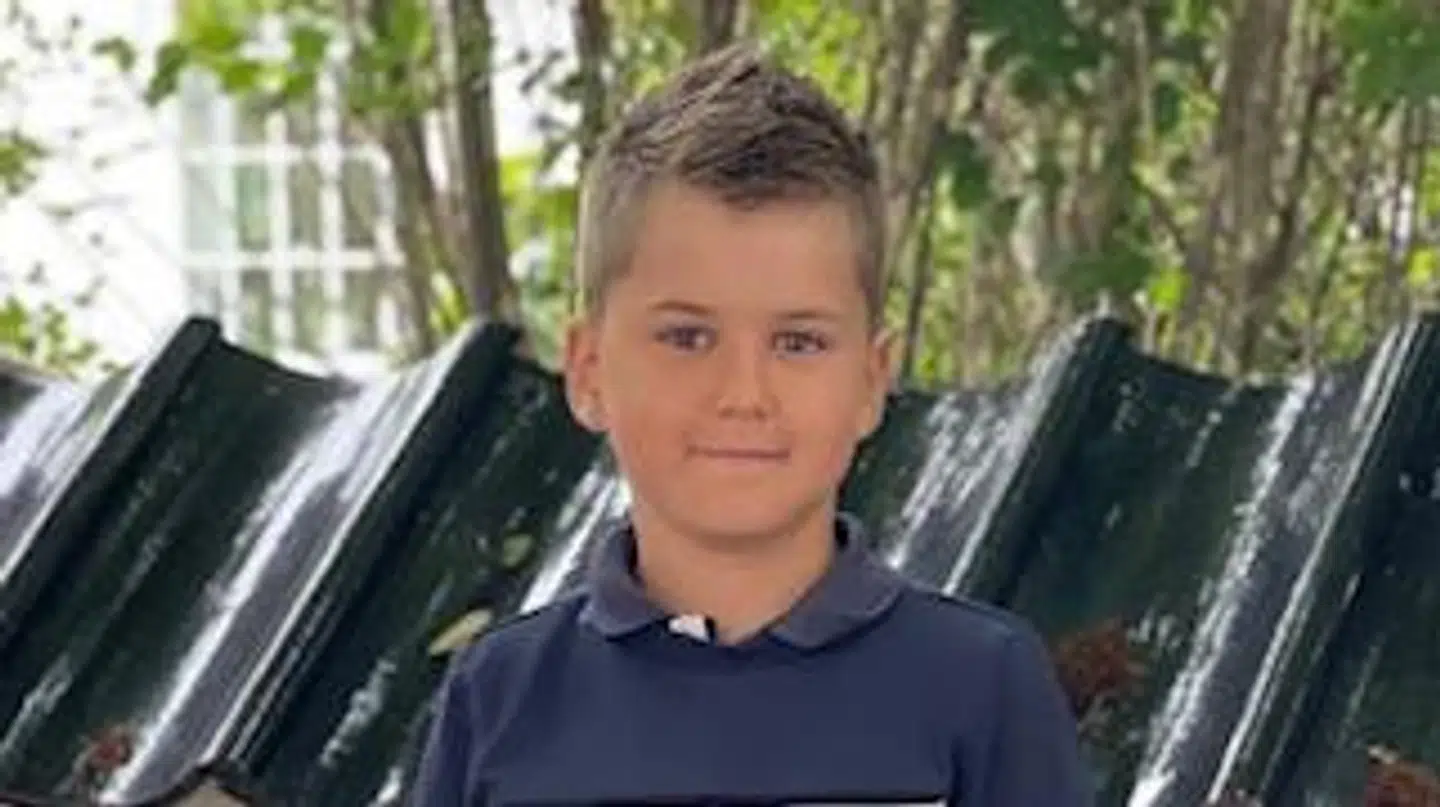 Anne Karina Nielsens søn Sean på første skoledag i 1. klasse.