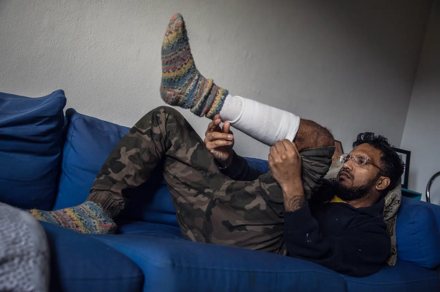 I halvandet år kæmpede Peter og lægerne for at han kunne beholde benet. Men den konstante infektion i benet vandt kampen over Peters håb. Foto: Nikolai Linares